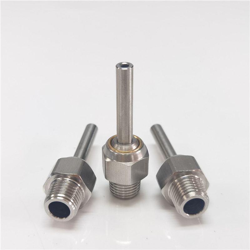 เครื่อง CNC หัวสเปรย์หัวฉีดระบายความร้อน CNC Spindle Ball สแตนเลสชาย Universal Ball Nozzle