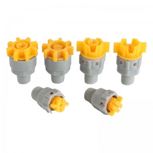 PP Plastic Quick release และ Dismantle Spray Nozzle Industrial Vee Jet Jet Jet พร้อมกรวยแบบเต็มรูปแบบพัดลมแบบสเปรย์